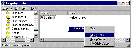 Add a new string value